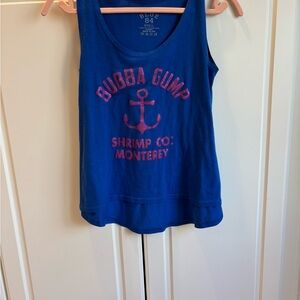 Blue Tank Top with Pink Bubba Gump Logo